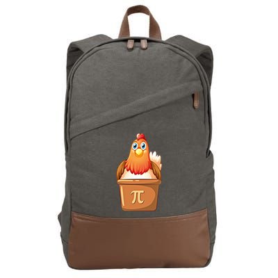 Chicken Pot Pi Day 3 14 Pie Pun Math Club Funny Geek Nerd Gift Cotton Canvas Backpack
