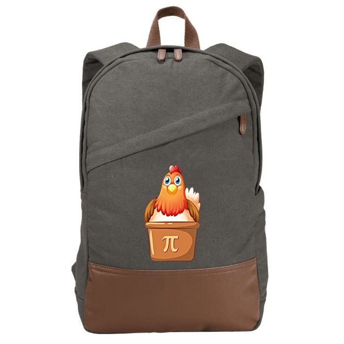 Chicken Pot Pi Day 3 14 Pie Pun Math Club Funny Geek Nerd Gift Cotton Canvas Backpack