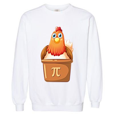 Chicken Pot Pi Day 3 14 Pie Pun Math Club Funny Geek Nerd Gift Garment-Dyed Sweatshirt