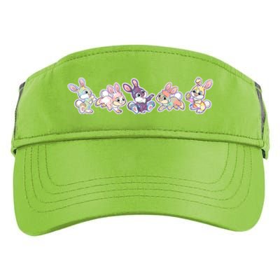 Cute Pastel Plaid Easter Bunnies Bunny Rabbits Adult Drive Performance Visor