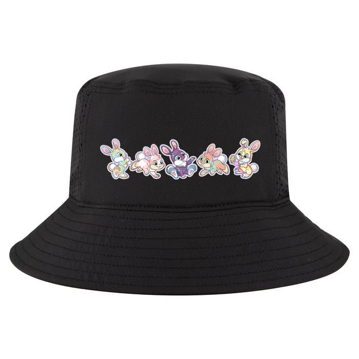 Cute Pastel Plaid Easter Bunnies Bunny Rabbits Cool Comfort Performance Bucket Hat