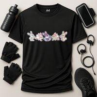 Cute Pastel Plaid Easter Bunnies Bunny Rabbits Cooling Performance Crew T-Shirt
