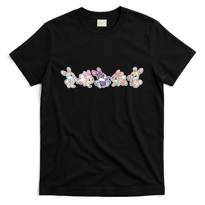 Cute Pastel Plaid Easter Bunnies Bunny Rabbits T-Shirt