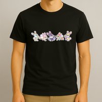 Cute Pastel Plaid Easter Bunnies Bunny Rabbits T-Shirt