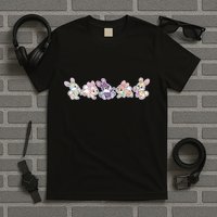 Cute Pastel Plaid Easter Bunnies Bunny Rabbits T-Shirt