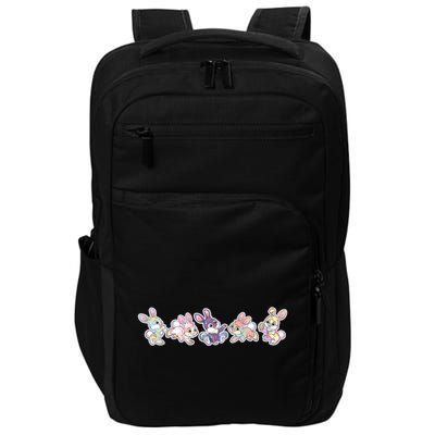 Cute Pastel Plaid Easter Bunnies Bunny Rabbits Impact Tech Backpack
