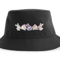 Cute Pastel Plaid Easter Bunnies Bunny Rabbits Sustainable Bucket Hat
