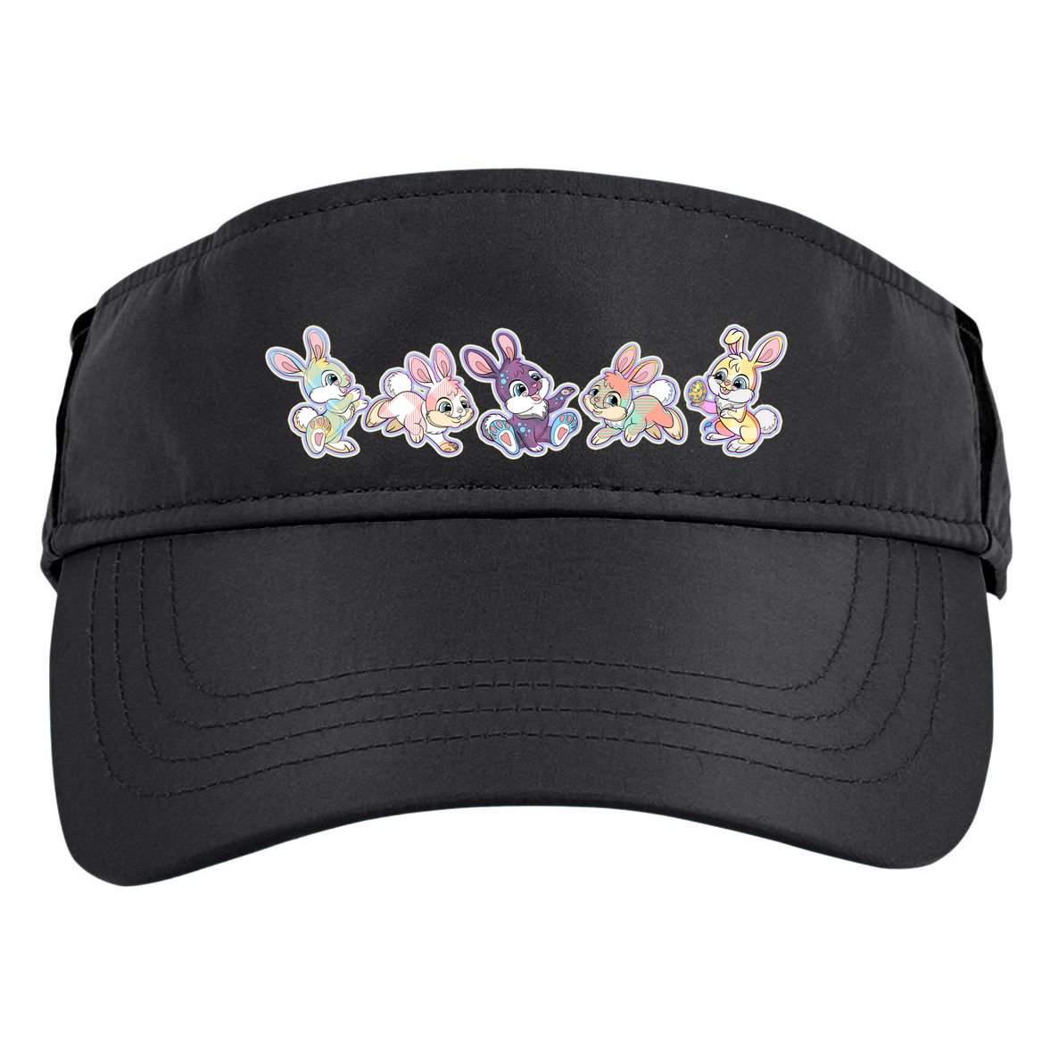 Cute Pastel Plaid Easter Bunnies Bunny Rabbits Adult Drive Performance Visor