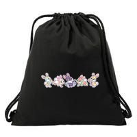 Cute Pastel Plaid Easter Bunnies Bunny Rabbits Drawstring Bag