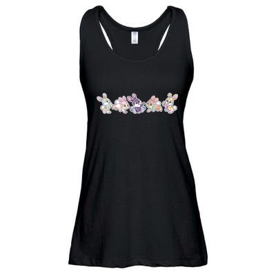 Cute Pastel Plaid Easter Bunnies Bunny Rabbits Ladies Essential Flowy Tank