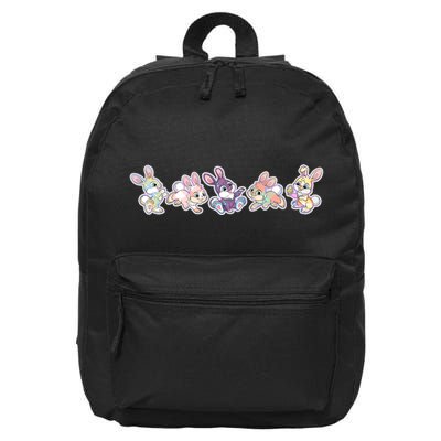Cute Pastel Plaid Easter Bunnies Bunny Rabbits 16 in Basic Backpack