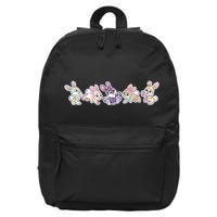 Cute Pastel Plaid Easter Bunnies Bunny Rabbits 16 in Basic Backpack