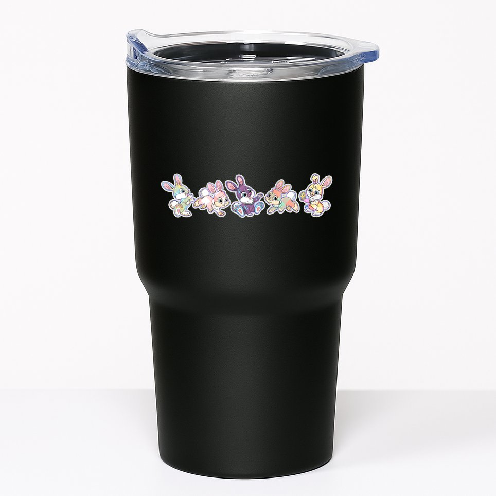 Cute Pastel Plaid Easter Bunnies Bunny Rabbits Tumbler
