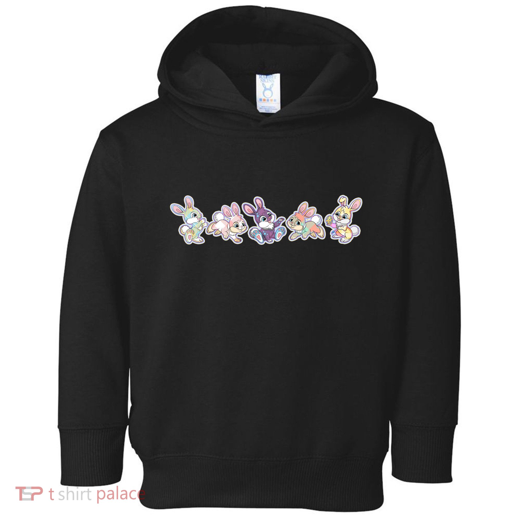 Cute Pastel Plaid Easter Bunnies Bunny Rabbits Toddler Hoodie