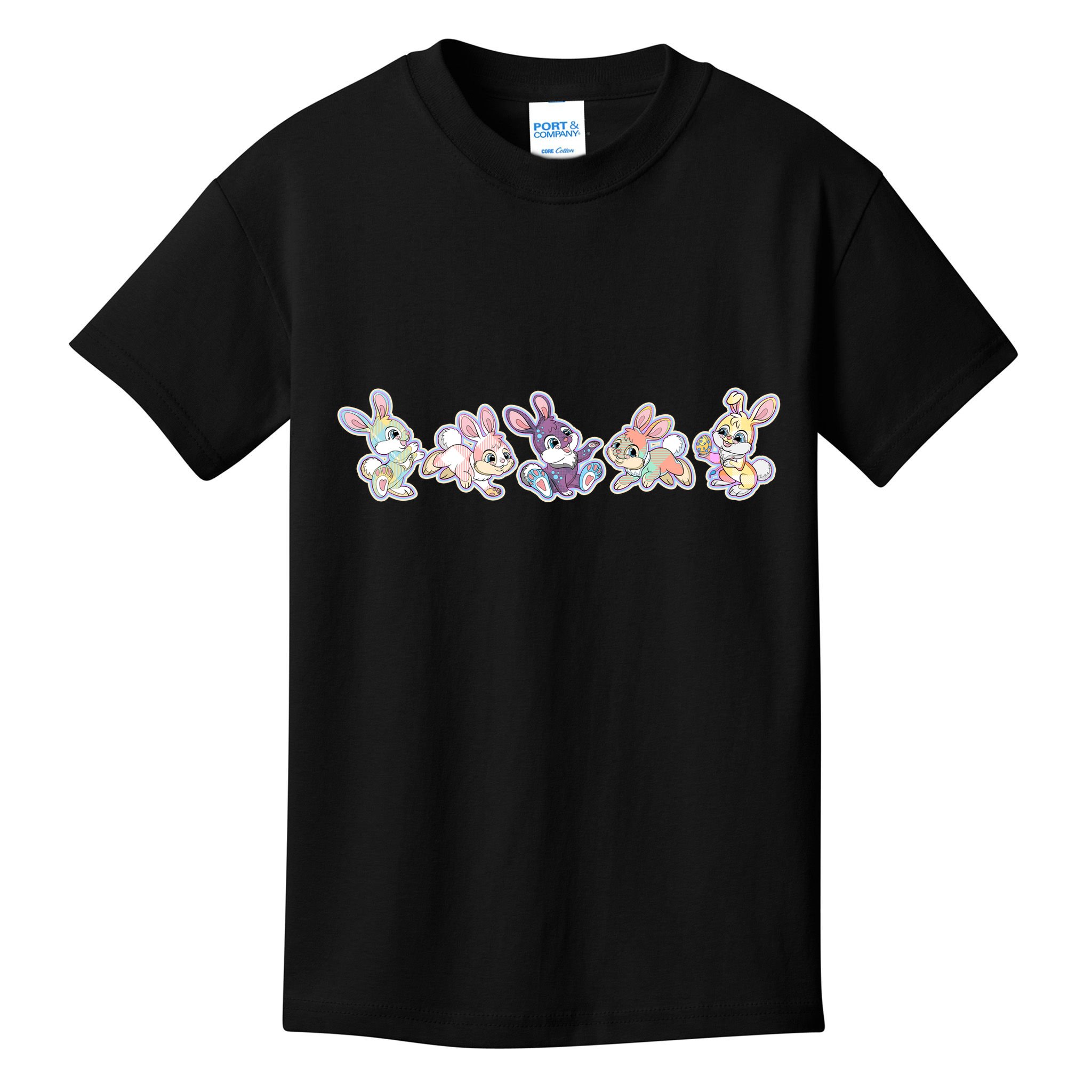 Cute Pastel Plaid Easter Bunnies Bunny Rabbits Kids T-Shirt