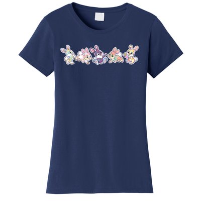 Cute Pastel Plaid Easter Bunnies Bunny Rabbits Women's T-Shirt