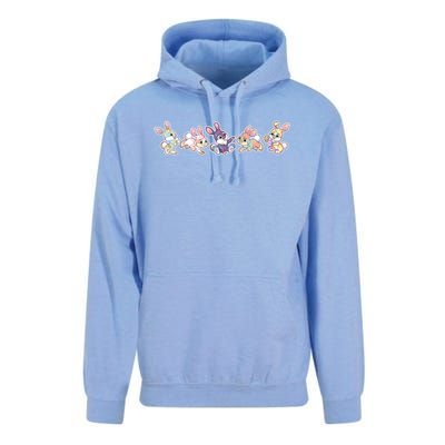 Cute Pastel Plaid Easter Bunnies Bunny Rabbits Unisex Surf Hoodie