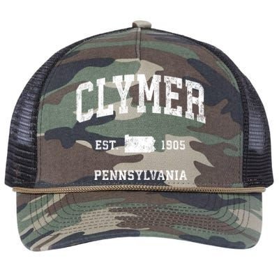 Clymer Pennsylvania Pa Vintage Athletic Retro Rope Trucker Hat Cap