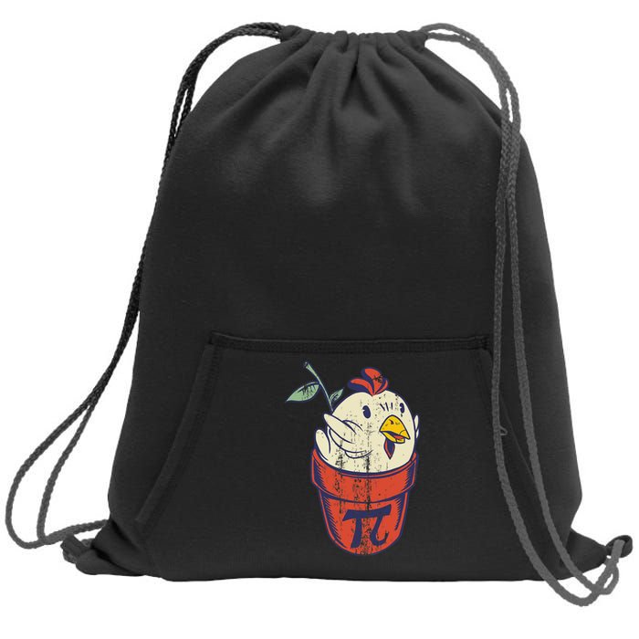 Chicken Pot PI Day Math Funny Teacher Sweatshirt Cinch Pack Bag