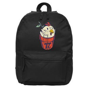 Chicken Pot PI Day Math Funny Teacher 16 in Basic Backpack