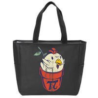 Chicken Pot PI Day Math Funny Teacher Zip Tote Bag