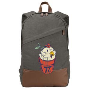 Chicken Pot PI Day Math Funny Teacher Cotton Canvas Backpack