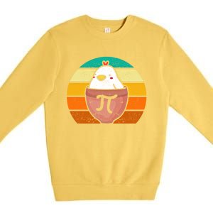 Chicken Pot Pi Day Funny Math Teacher Mathematics Lover Gift Premium Crewneck Sweatshirt