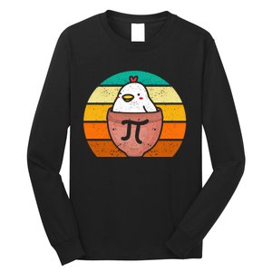 Chicken Pot Pi Day Funny Math Teacher Mathematics Lover Gift Long Sleeve Shirt