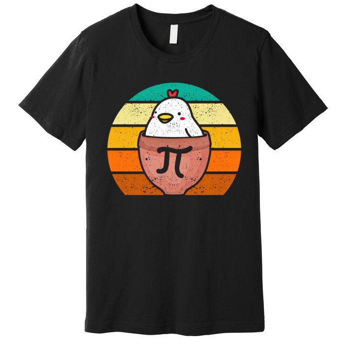 Chicken Pot Pi Day Funny Math Teacher Mathematics Lover Gift Premium T-Shirt