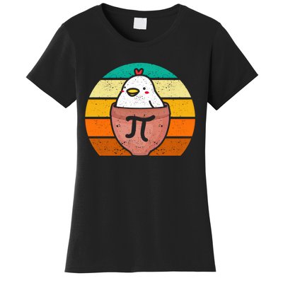 Chicken Pot Pi Day Funny Math Teacher Mathematics Lover Gift Women's T-Shirt