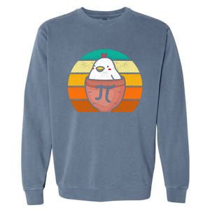 Chicken Pot Pi Day Funny Math Teacher Mathematics Lover Gift Garment-Dyed Sweatshirt