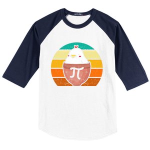 Chicken Pot Pi Day Funny Math Teacher Mathematics Lover Gift Baseball Sleeve Shirt