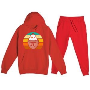 Chicken Pot Pi Day Funny Math Teacher Mathematics Lover Gift Premium Hooded Sweatsuit Set