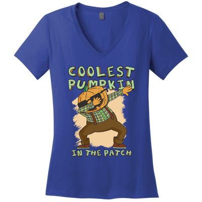 Coolest Pumpkin Patch Halloween Great Gift Women's V-Neck T-Shirt