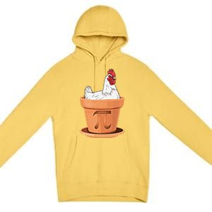 Chicken Pot Pi Day Funny Math Teacher Student Hen Pie Gift Premium Pullover Hoodie