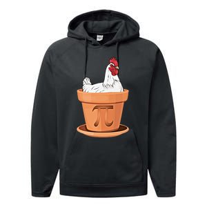 Chicken Pot Pi Day Funny Math Teacher Student Hen Pie Gift Performance Fleece Hoodie