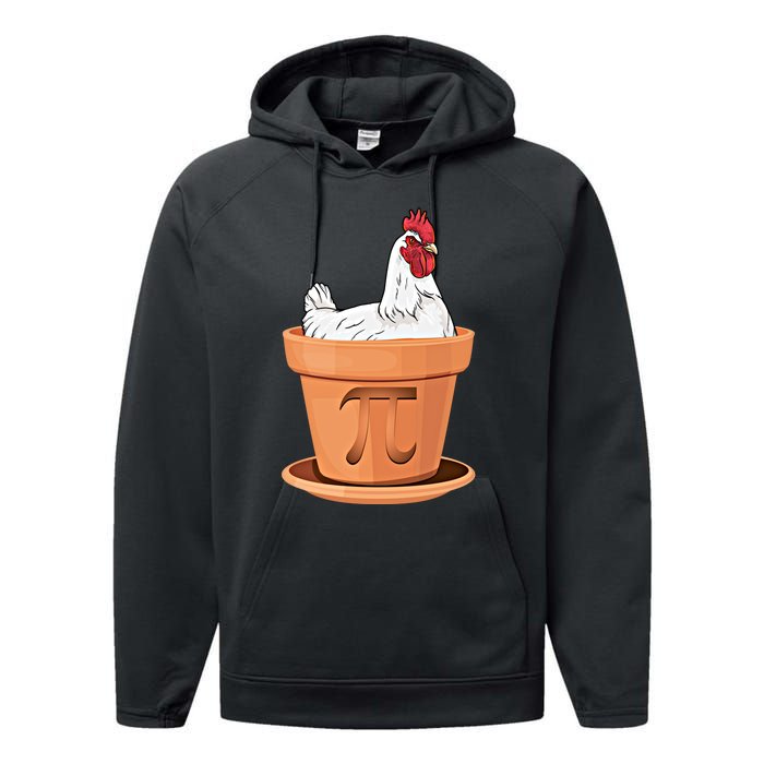 Chicken Pot Pi Day Funny Math Teacher Student Hen Pie Gift Performance Fleece Hoodie