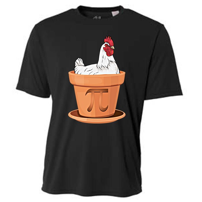 Chicken Pot Pi Day Funny Math Teacher Student Hen Pie Gift Cooling Performance Crew T-Shirt