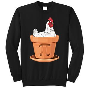 Chicken Pot Pi Day Funny Math Teacher Student Hen Pie Gift Sweatshirt