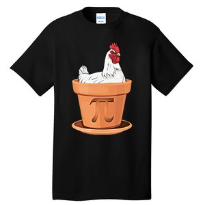 Chicken Pot Pi Day Funny Math Teacher Student Hen Pie Gift Tall T-Shirt