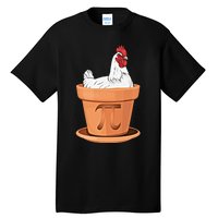 Chicken Pot Pi Day Funny Math Teacher Student Hen Pie Gift Tall T-Shirt