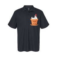 Chicken Pot Pi Day Funny Math Teacher Student Hen Pie Gift Softstyle Adult Sport Polo