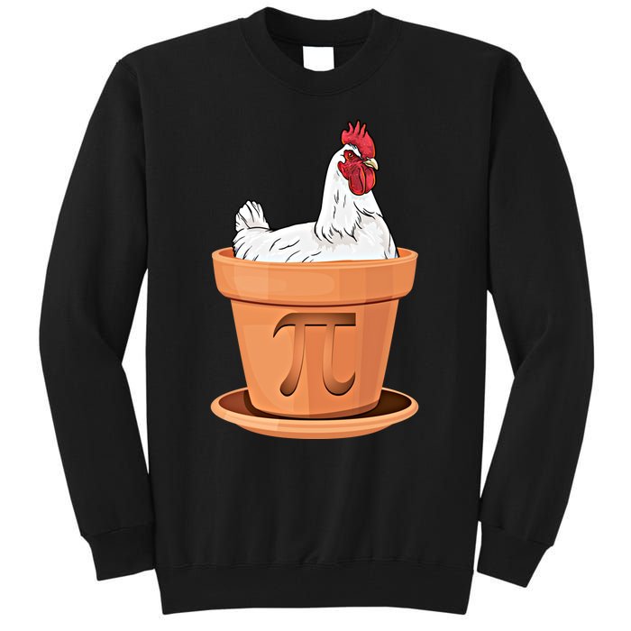 Chicken Pot Pi Day Funny Math Teacher Student Hen Pie Gift Tall Sweatshirt