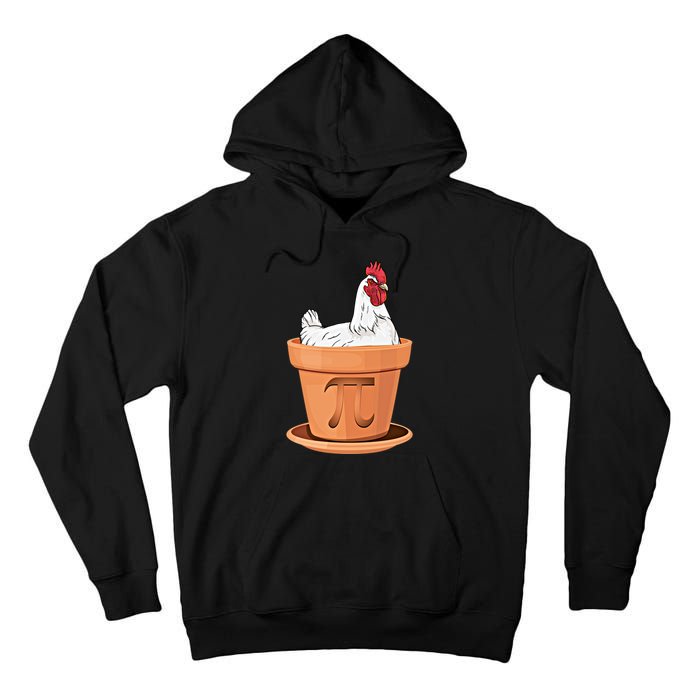 Chicken Pot Pi Day Funny Math Teacher Student Hen Pie Gift Tall Hoodie