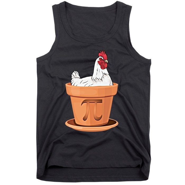 Chicken Pot Pi Day Funny Math Teacher Student Hen Pie Gift Tank Top