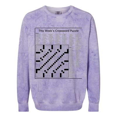 Crossword Puzzle Picture Colorblast Crewneck Sweatshirt