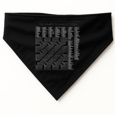 Crossword Puzzle Picture USA-Made Doggie Bandana