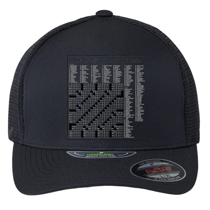Crossword Puzzle Picture Flexfit Unipanel Trucker Cap
