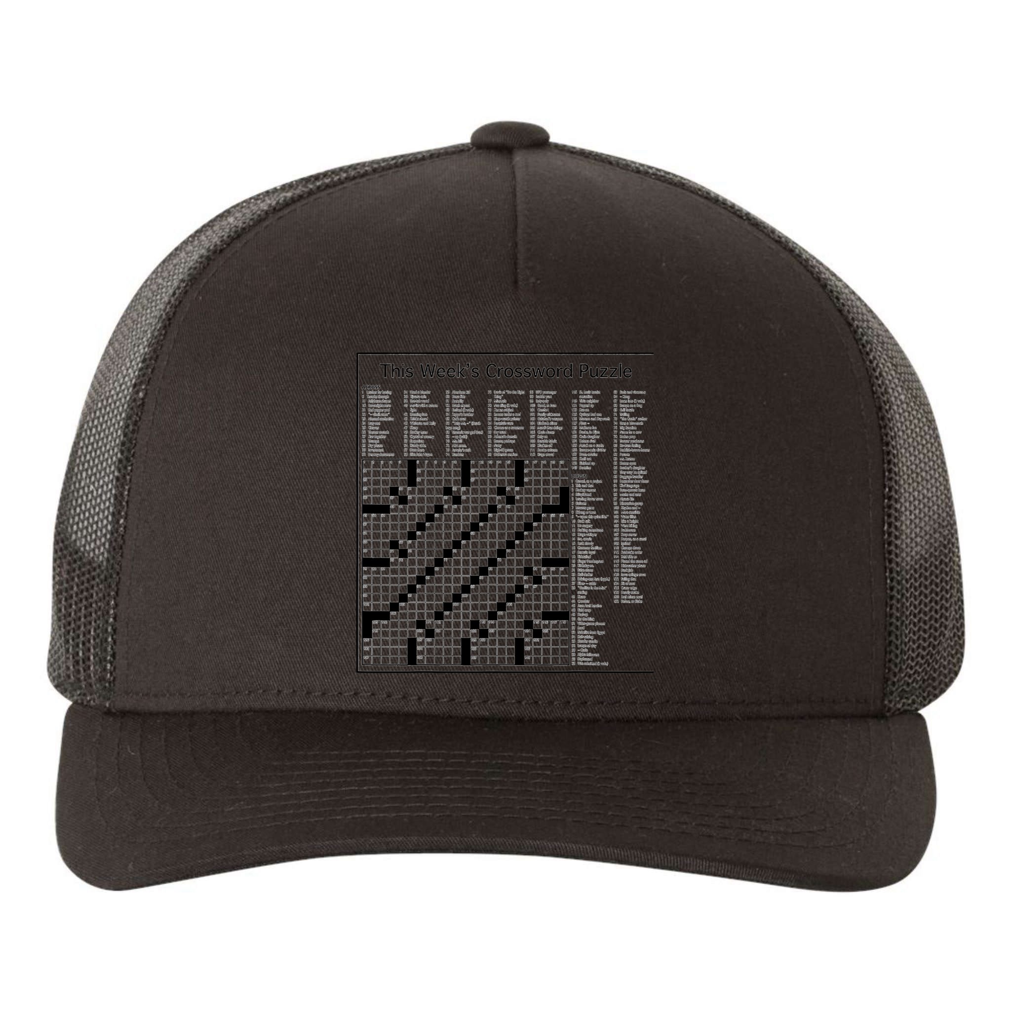 Crossword Puzzle Picture Yupoong Adult 5-Panel Trucker Hat