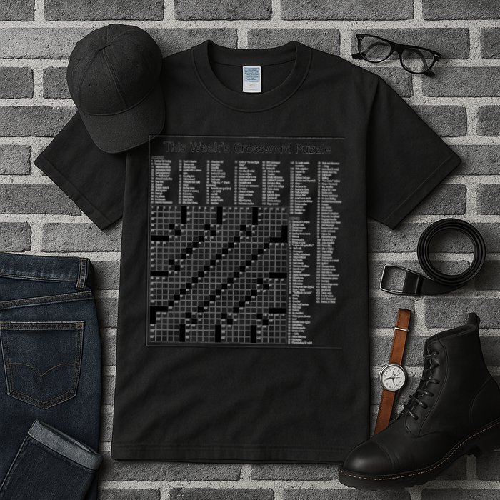 Crossword Puzzle Picture Tall T-Shirt